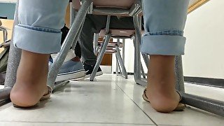 Candid school feet