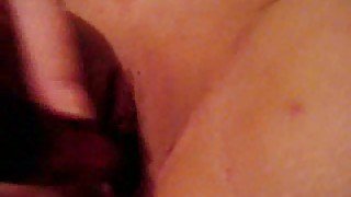 Hot closeup homemade video of my chubby bitch playing with dildo