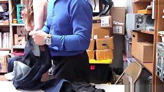 White teen 18+ shoplyfter Tali Dova fuck doggystyle by the LP Officer