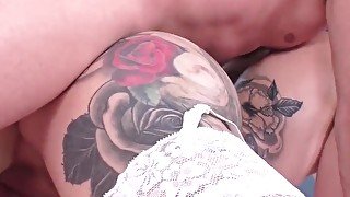 Inked Hottie Gets Her Big Booty Fucked - TranssexualAngel