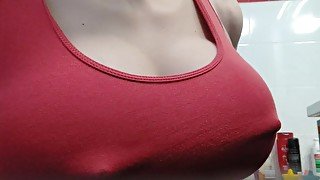 Expanding breastplate in red shirt 3