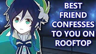 Best Friend Confesses on a Rooftop!(M4F)(ASMR)(Friends to Lovers)(Post-rejection comfort)(Rambling)