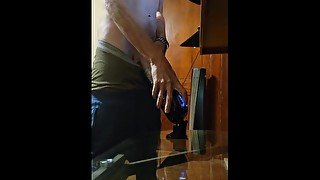 Huge cumshot glass table "cummin at ya". Biggest load from me in a minute.Other angle in profile