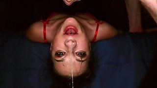 EXTREME THROATFUCK AND INTENSE GAGGING FOR YOUNG AMETUER SLUT