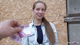 GERMAN SCOUT - SKINNY YOUNG GIRL KINUSKI TALK TO ORGASM POUND