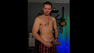 Magic night with hard erection and huge cumshot