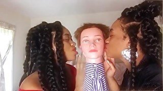 BLACK Fake twins KISS AND LICK