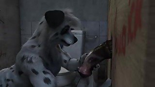 Pup swallowing a cock (Animation by h0rs3)