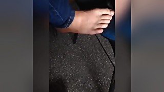 Beautiful Girl From The Neighborhood Got Her Sexy Amateur Feet Spied On