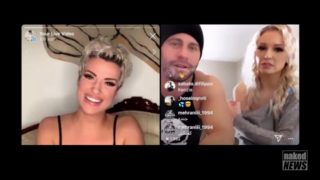 Seth Gamble & Kenzie Taylor go on Instagram Live with Naked News!