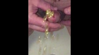 100% Raw video! Can you take a piss, jerk off & Cum in under 1.5 minutes total? Start2Finish+EatCum