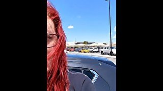 Public Carpark Sneaky Dildo in Pussy