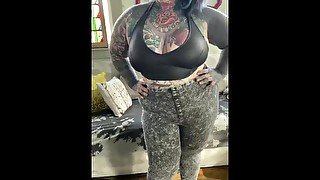 Tattooed Kristel Oreto as naughty E-girl Step Mom