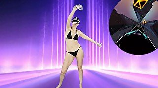 Part 1 of Week 4 - VR Dance Workout. My reaction skill is getting better.