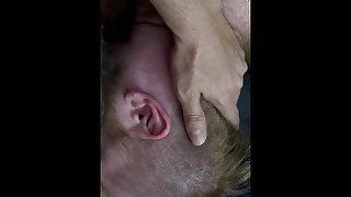 Sucking on a beautiful uncut guy