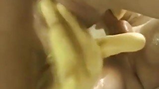 Rubber Gloves Kinky Fetish Handjob And Cumshot Session