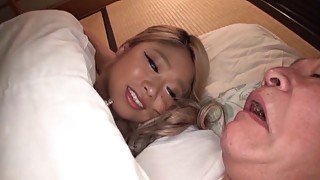 Oiled Japanese model Kizaki Rena rides a dick in reverse cowgirl