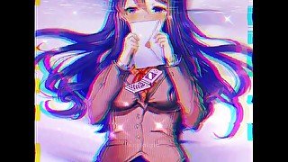 Shy, big tit anime girl Lewd Edit (Yuri - DDLC)