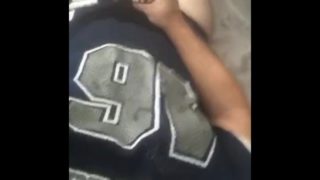 Cum in football jersey