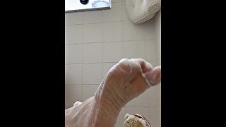 Scrubbing my soft soles