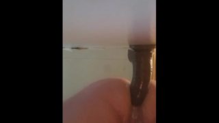 Gay BBC dildo ride