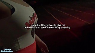 Ordered Uber after my shift at hooters and seduced and fucked Uber driver 😈 best video 2023