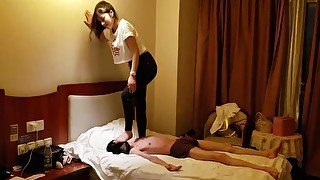 Chinese femdom trampling