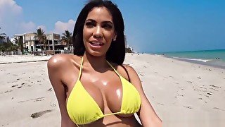 I picked up a hot latina on the beach! - Shay Evans