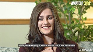Adorable French girl fucked at the porn casting