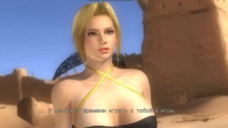 Hot battle in the desert of naked girls | Dead or Alive 5, 3d anime