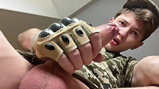 Straight Military Jock Jerking His Big Dick (23 Cm) After Training In The Camp / Monster Cock / Hot