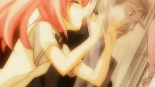 Schoolgirl anime cutie sucking dick and face splashing cum