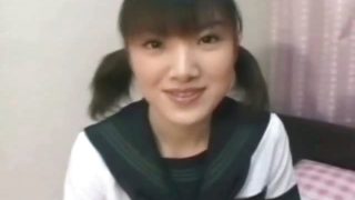 Asian schoolgirl masturbating