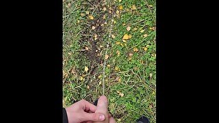 Cute 18 Teen Boy Can't Hold Pee and Desperately Moans while Peeing in Nature.  4K