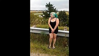 Overpass Masturbation public outdoor naked FREE PREVIEW