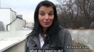 Nice Czech MILF is fucking hard out-of-doors