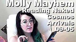 Molly Mayhem reading naked The Cosmos Arrivals book 1, chapter 9