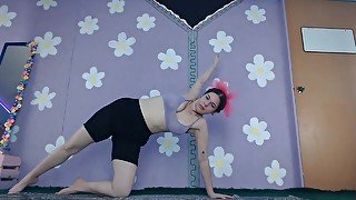 Yoga Workout Livestream Flashing Latina Nip Slip Beginner