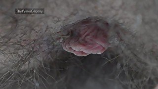 Hairy Hole Extreme - getting real close to my rosebud ass and jerking off