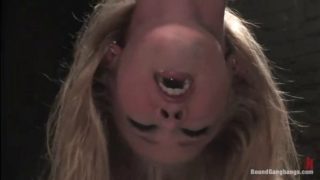 Wild bdsm action in crazy gangbang for blonde chick