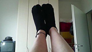 Schwarze Sneaker Socken