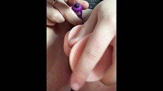 Solo Masturbation with Big Dildo