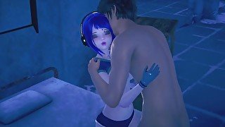 Blue Haired Nympho, Sara Bhilatskova loves sex in Shoujo AI