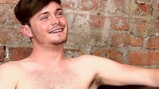 Sweet and sexy Welsh guy having fun with his cock and lube