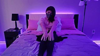 Trans Girl Jaimie Lynn Teases On Her Bed With A Vibrator