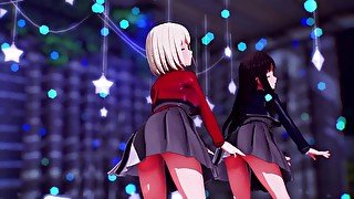 【MMD Lycoris Recoil 4k/60fps】《Chisato(錦木 千束) Takina(井ノ上 たきな)》~《愛包ダンスホールHeart Pie Dancehall HIMEHINA》