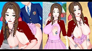 【エロゲーコイカツ！】Final Fantasy 7(FF7) エアリス3DCG巨乳アニメ動画[Hentai Game Koikatsu!Aerith(Anime 3DCG Video)]