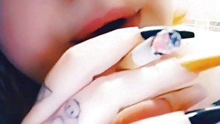 Smoking fetish and long nails NO AUDIO