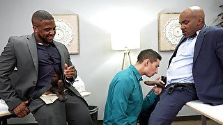 Anal BBCs for gay male in dirty interracial perversions at the office