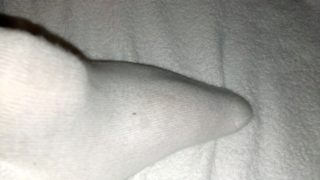 OMG! My bf is playing with his feet! Foot fetish cumshot or self footjob?